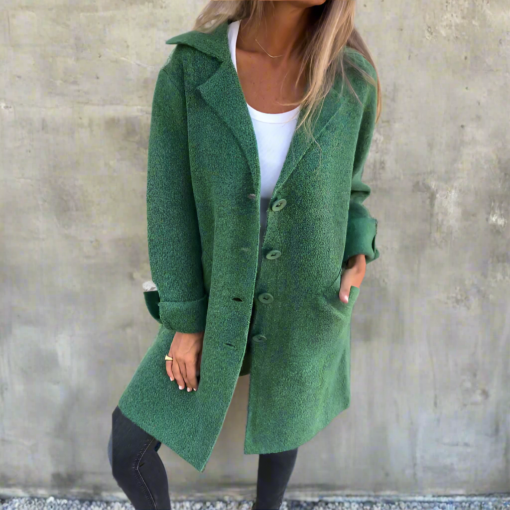 Emily™ | Casual Long Coat with Lapels