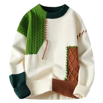 Alfred™ | Stylish Patchwork Jumper